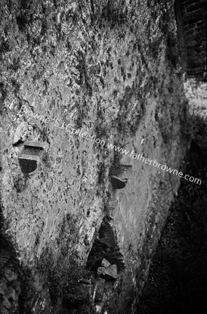 S.WALL OF NAVE SEEN LOOKING FROM TOWER & SHOWING CORBELS THAT SUPPORTED THE JUBE